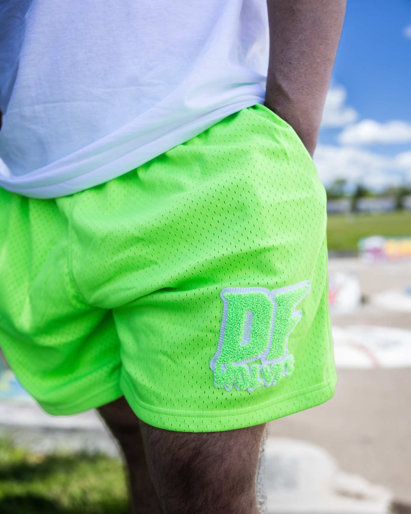 Lime Court Shorts